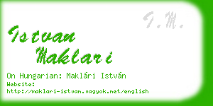 istvan maklari business card