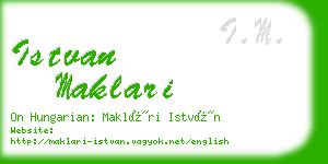 istvan maklari business card